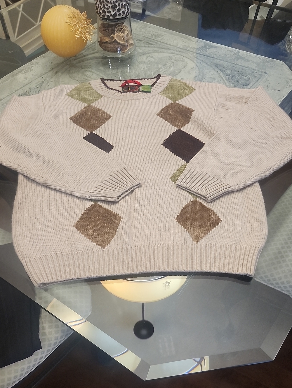 Vintage Knit Boston Traders Jumper Pullover Wool Blend Like New S Oversized Fit